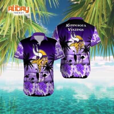 Minnesota Vikings Customized Triumph Tee Hawaiian Shirt
