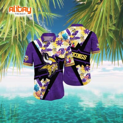 Minnesota Vikings NFL Beach Essentials Hawaiian Shirt