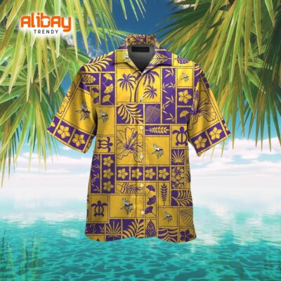 Minnesota Vikings Sunset Serenade Button-Up Tropical Shirt