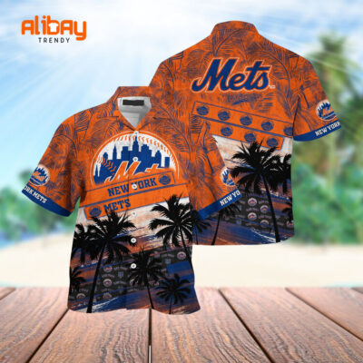 New York Mets Beach Party Hawaiian Shirt