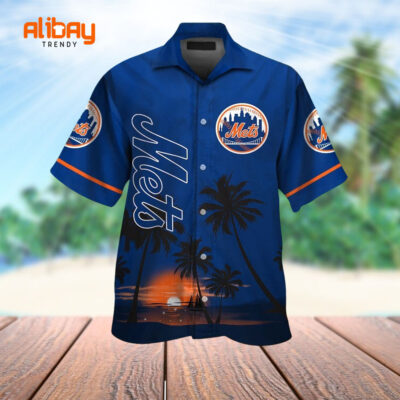 New York Mets Hawaiian Sunset Shirt