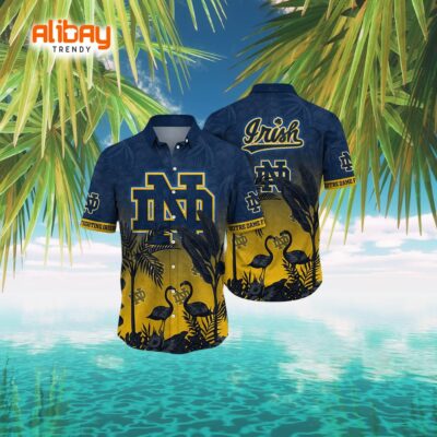 Notre Dame Fighting Irish Hawaiian Shirt - Summer Celebration Aloha Shirt