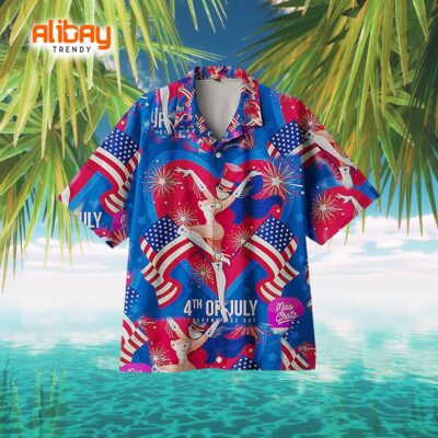 Patriotic Hawaiian Shirt Perfect Present for 4th of July Enthusiast