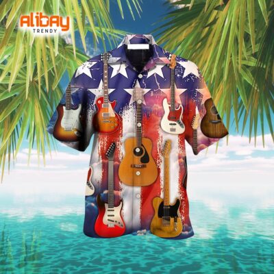 Patriotic Strings Hawaiian Shirt Independence Day Collection