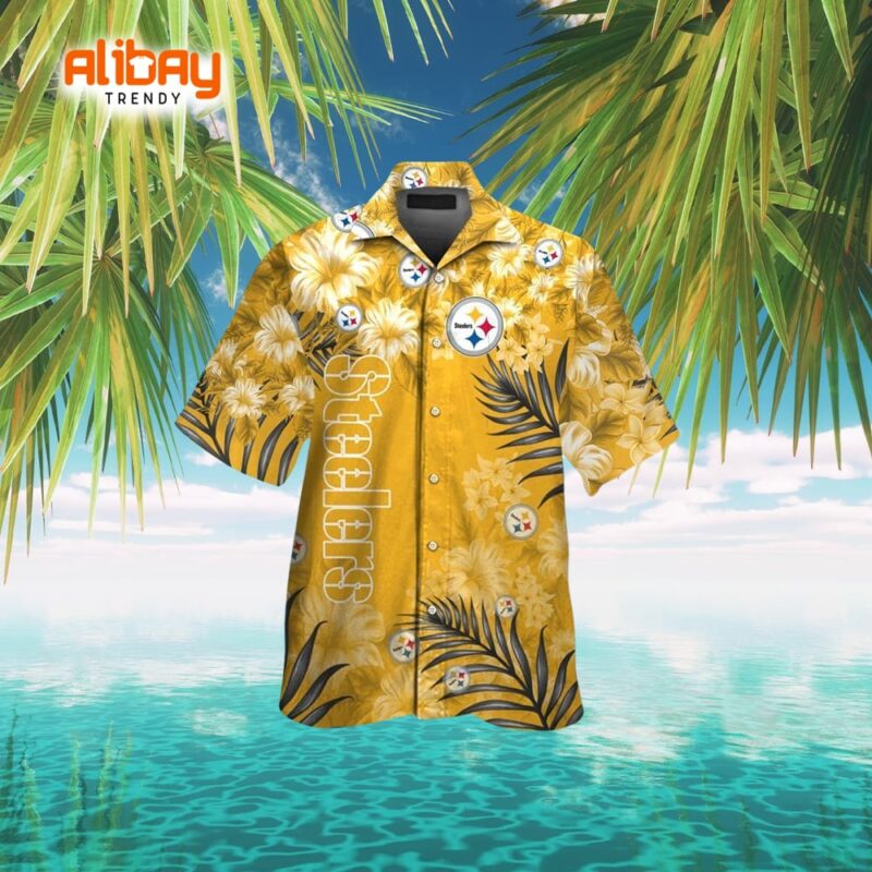 Pittsburgh Steelers Hawaiian Shirt Short Sleeve Button-Up