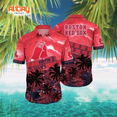 Red Sox Nation Hawaiian Shirt Sunlight Theme MLB Fanwear