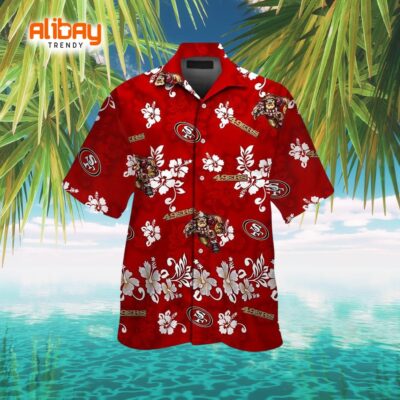 San Francisco 49ers Hawaiian Shirt Short Sleeve Tropical Vibes