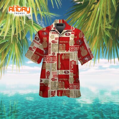 San Francisco 49ers Hawaiian Shirt Tropical Button-Up Style