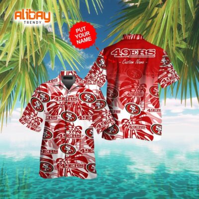 San Francisco 49ers Tropical Sunset Short Sleeve Hawaiian Shirt