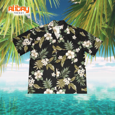 Sunset Petals Hibiscus Print Hawaiian Shirt