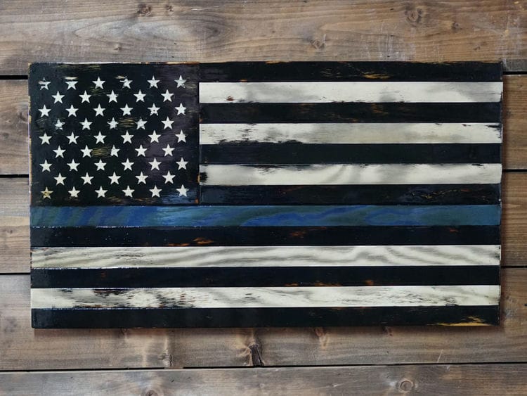What American Flag is Black White and Blue