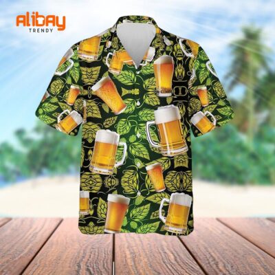 Beer Garden Getaway Hawaiian Shirt
