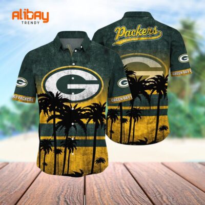 Cheesehead Tiki Tropics Packers Coastal Craze Hawaiian Shirt