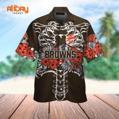 Cleveland Aloha Spirit Browns Tropical Harmony Hawaiian Shirt
