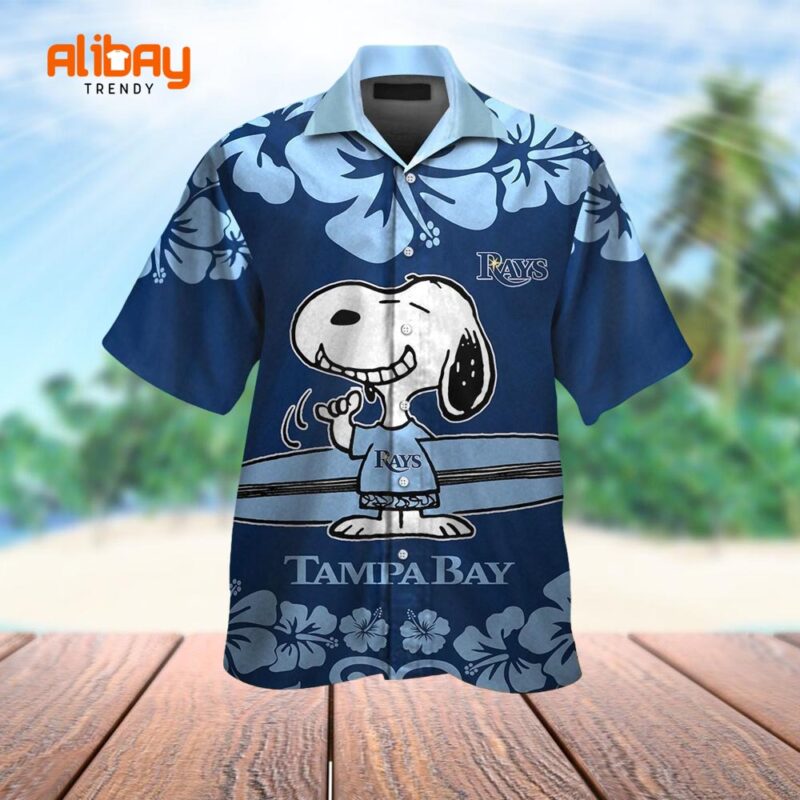 Cute Snoopy Tampa Bay Rays Tropical Hawaiian Shirt