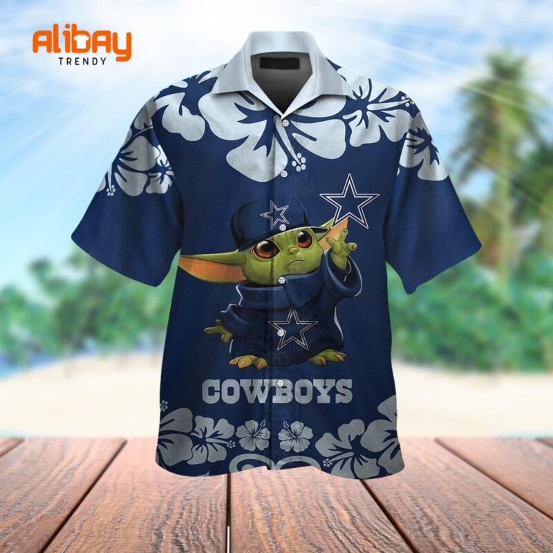 Dallas Cowboys Baby Yoda Tropical Hawaiian Shirt Hot Trend 2024