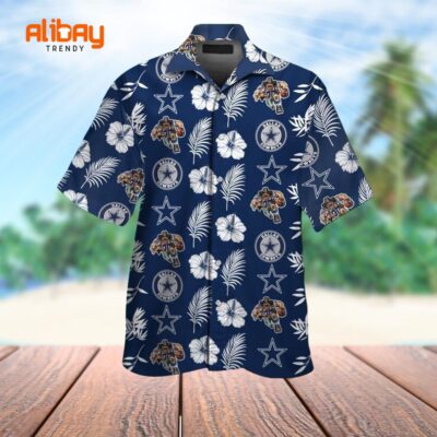 Dallas Cowboys Button-Up Tropical Hawaiian Shirt