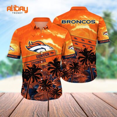 Denver Broncos Palm Breeze Hawaiian Shirt