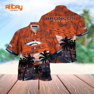 Denver Broncos Palm Paradise Hawaiian Shirt