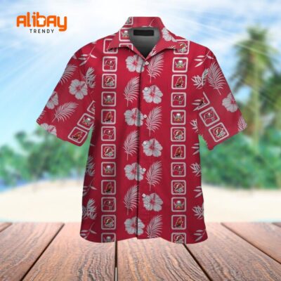 Exotic Floral Tampa Bay Buccaneers Palm Tree Shirt