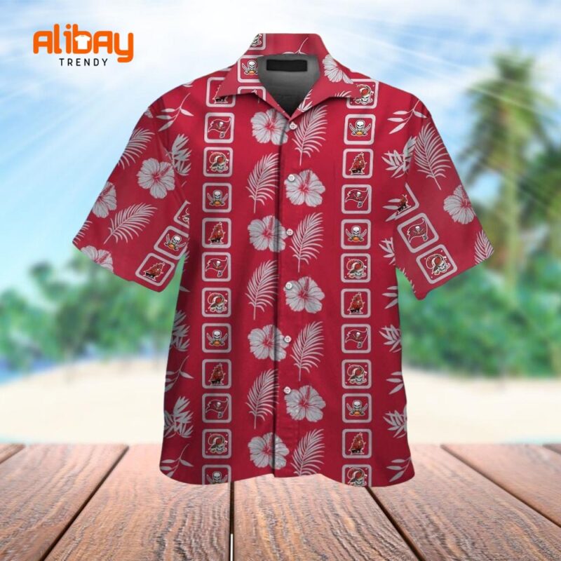 Exotic Floral Tampa Bay Buccaneers Palm Tree Shirt