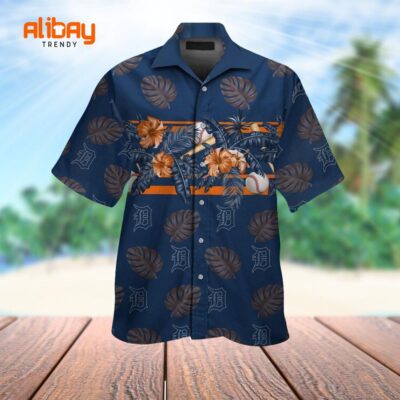Island Blooms with the Detroit Tigers Hawaiian Shirt