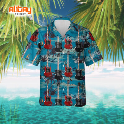 Island Serenade Guitar Hawaiian Shirt