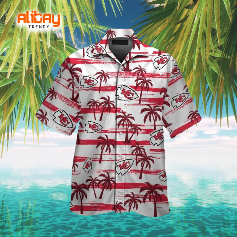 Kansas City Chiefs Palm Breeze Hawaiian Shirt