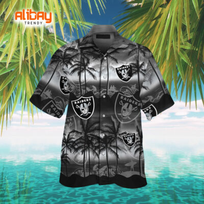 Las Vegas Raiders Palm Paradise Hawaiian Shirt