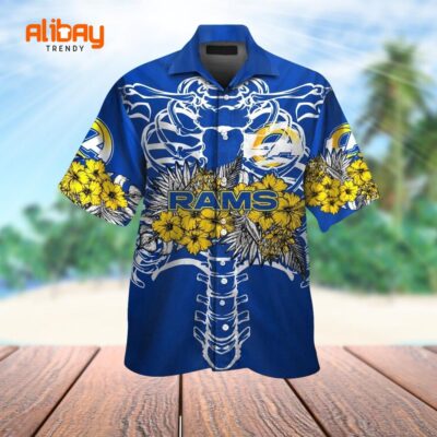 Los Angeles Rams Aloha Spirit Floral Tropical Hawaiian Shirt