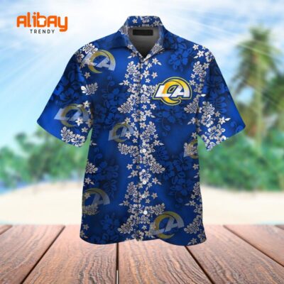 Los Angeles Rams Floral Island Breeze Hawaiian Shirt