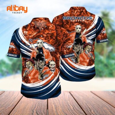 Nfl Denver Broncos Halloween Orange Trendy Hawaiian Shirt