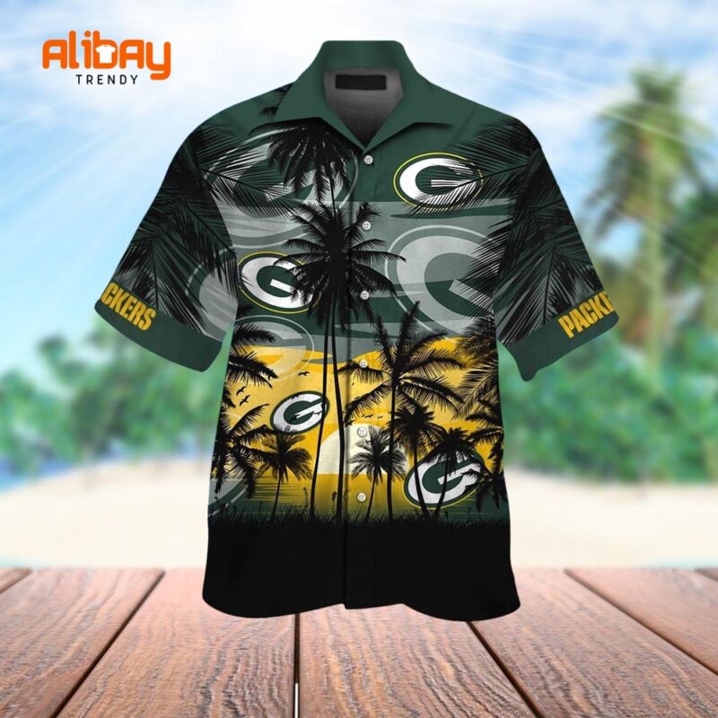Packers Coconut Cove Green Bay's Island Delight Hawaiian Shirt