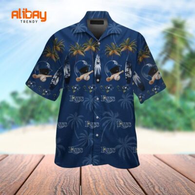 Palm Bay Tampa Bay Rays Coastal Getaway Hawaiian Shirt