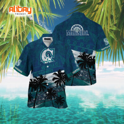 Palm Tree Paradise Seattle Mariners Hawaiian Shirt