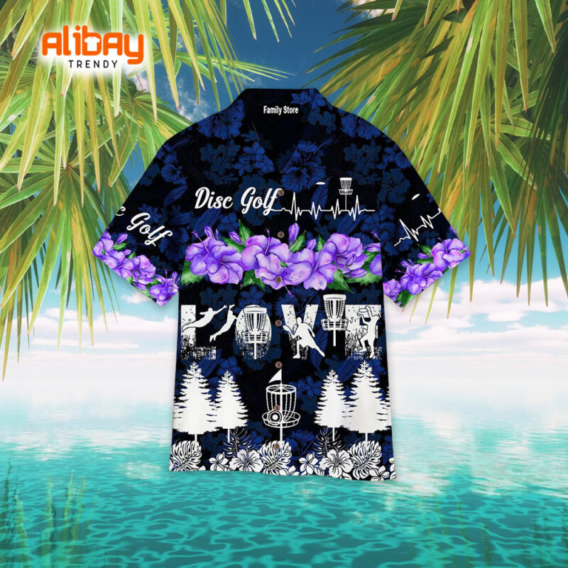 Play Disc Golf Hibiscus Tropical Aloha Hawaiian Shirts