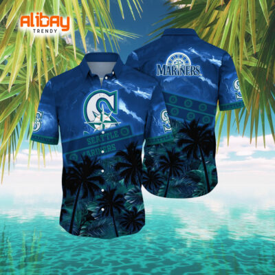 Seattle Mariners Palm Paradise Hawaiian Shirt