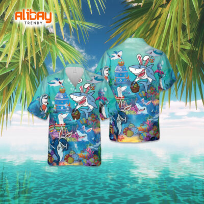 Shark Tiki Party Hawaiian Shirt