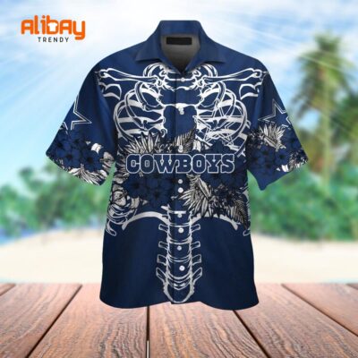 Skeleton Dallas Cowboys Tropical Hawaiian Shirt