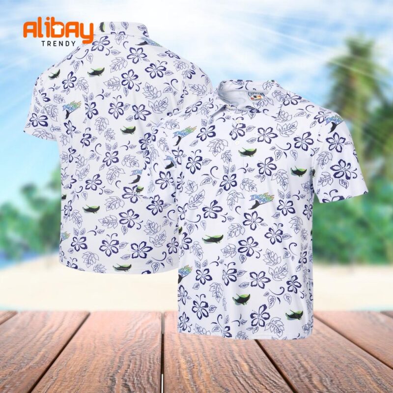 Tampa Bay Rays Cooperstown Collection Hawaiian Shirt