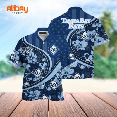 Tampa Bay Rays MLB Us Flag Hawaiian Shirt Custom Summer Aloha Shirt
