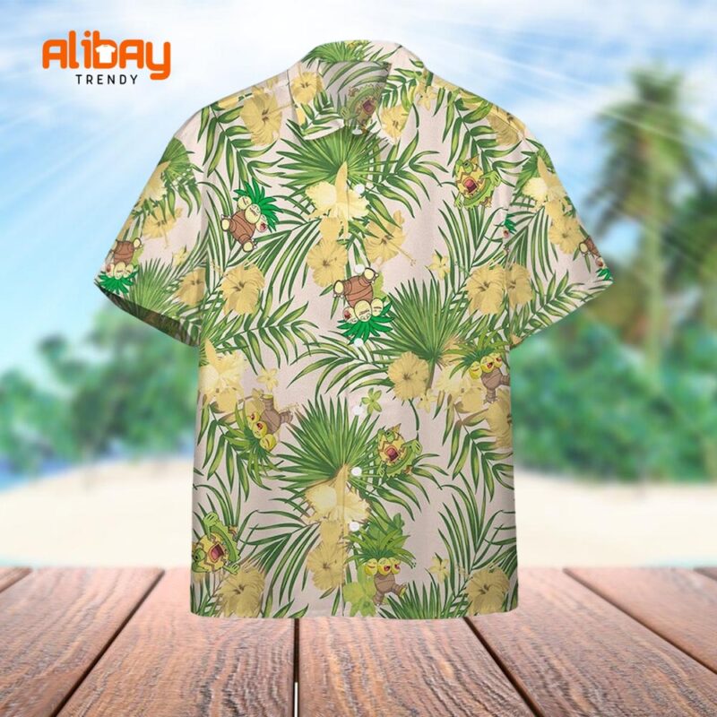 Tree Coconut Palm Leafs Pokemon Hawaiian Shirt