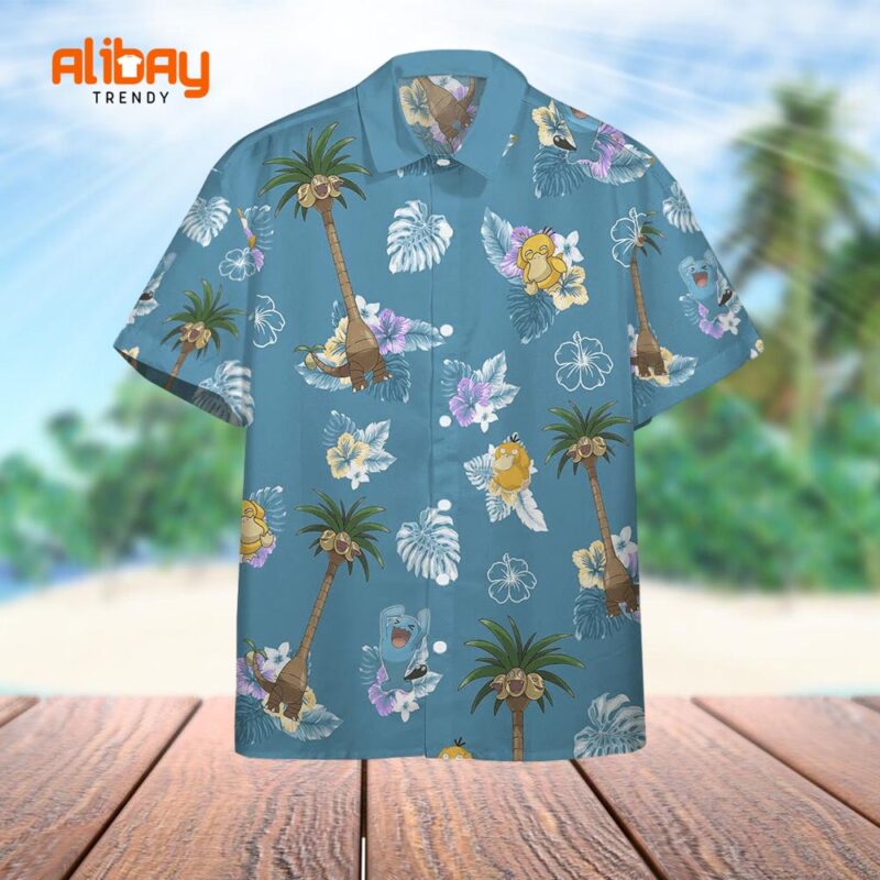 Tropical Aloha Exeggutor Pokemon Hawaiian Shirt