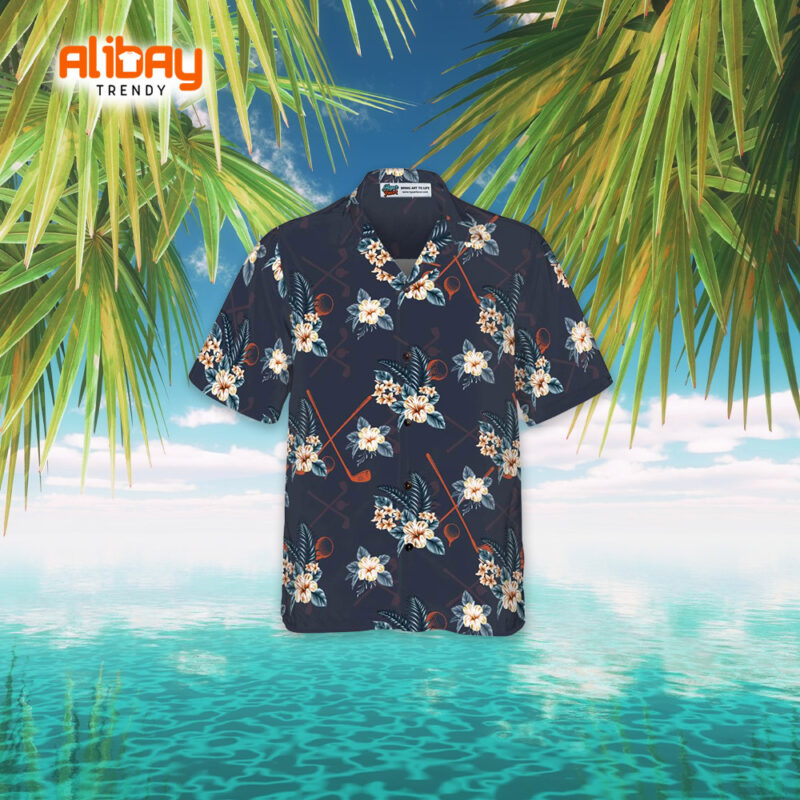 Tropical Fairway Floral Golf Hawaiian Shirt