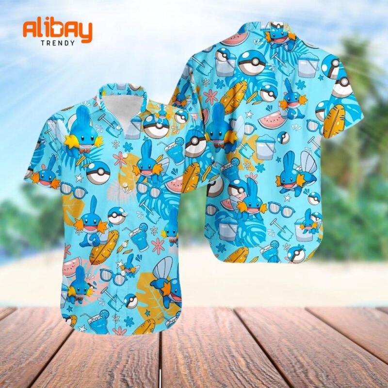 Tropical Mizugrou Bursyamo Mega Pokemon Hawaiian Shirt