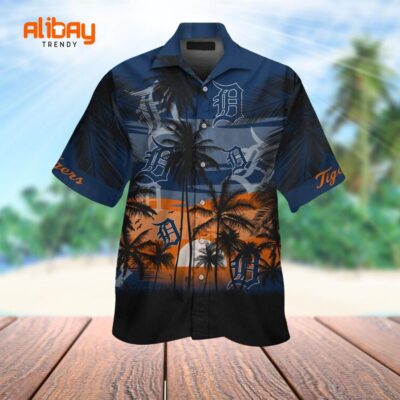 Tropical Paradise Detroit Tigers Hawaiian Shirt