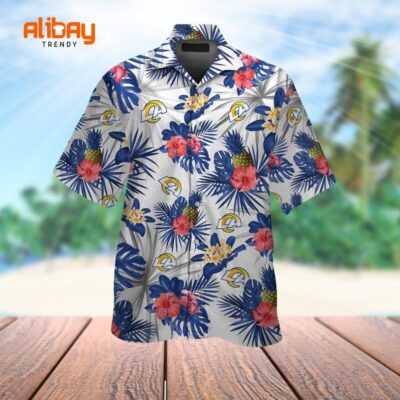 Vibrant Floral Los Angeles Rams Pineapple Shirt