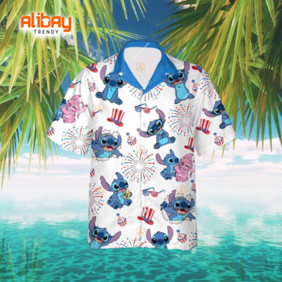 4th Of July Lilo And Stitch Hawaiian Shirt