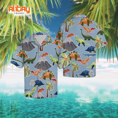 Awesome Dinosaur Island Adventure Aloha Shirt