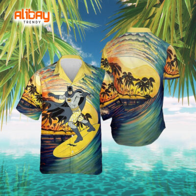 Batman Surfing Sunset Hawaiian Shirt